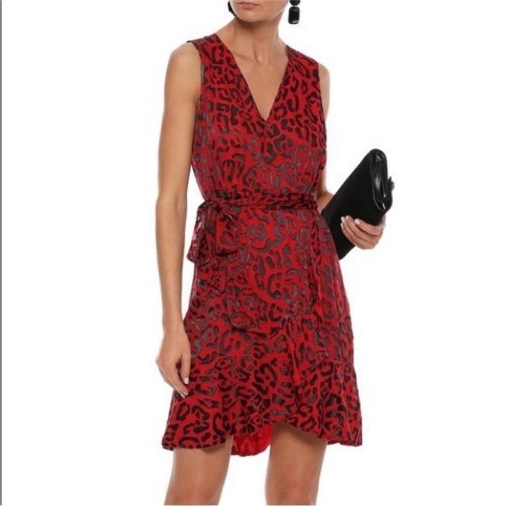 Alice + Olivia Red Asymmetrical Leopard Dress
NWT original price $395